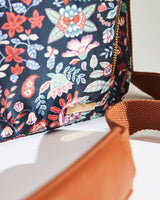 Batik Bloom Laptop Bag, Navy