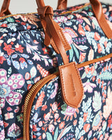 Batik Bloom Laptop Bag, Navy