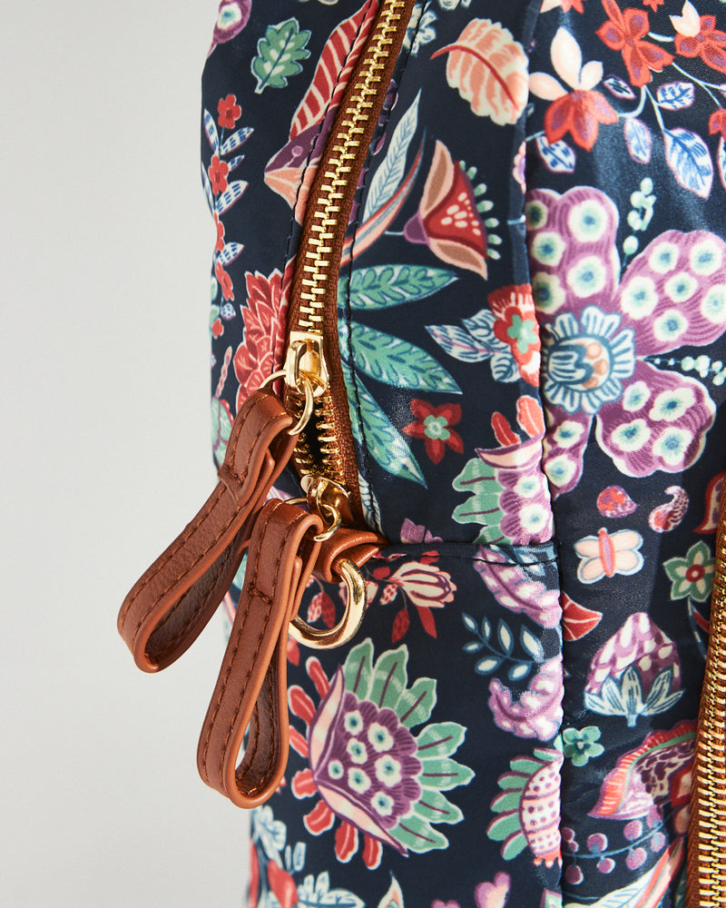 Batik Bloom Laptop Bag, Navy