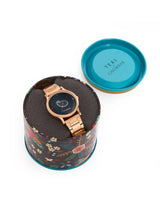 Teal by Chumbak Paisley  Watch,Stainless Steel Link Strap
