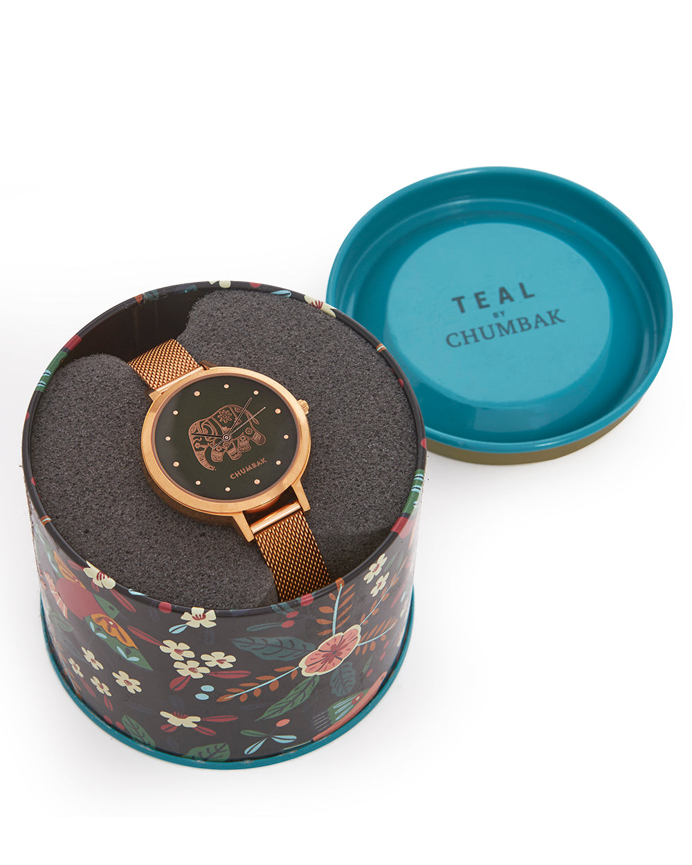 Teal by Chumbak Carnival Elephant Watch,Stainless Steel Mesh Strap