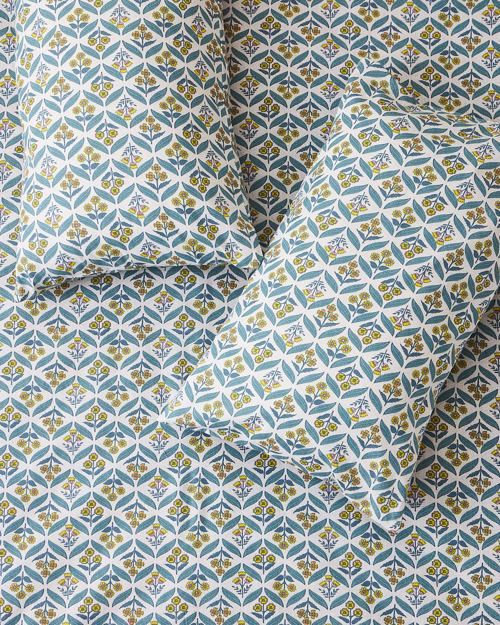 TEAL by Chumbak Jaipuri Bedsheet, Blue - Queen size, 104 TC
