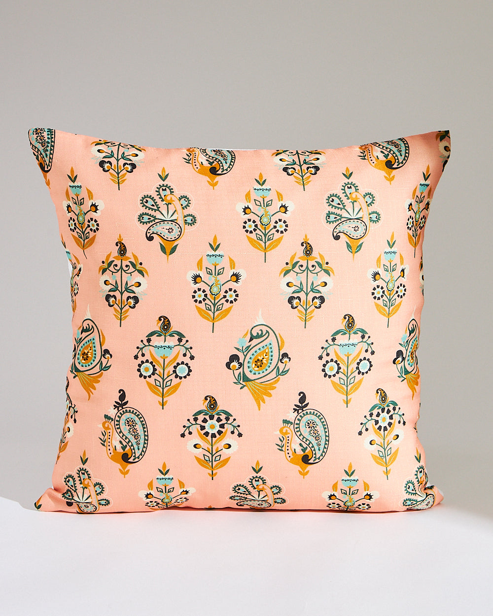 Teal by Chumbak | Peacock Paisley 16" Cushion Covers, Set of 5