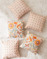 Teal by Chumbak | Sunshine Garden  16" Cushion Covers, Set of 5