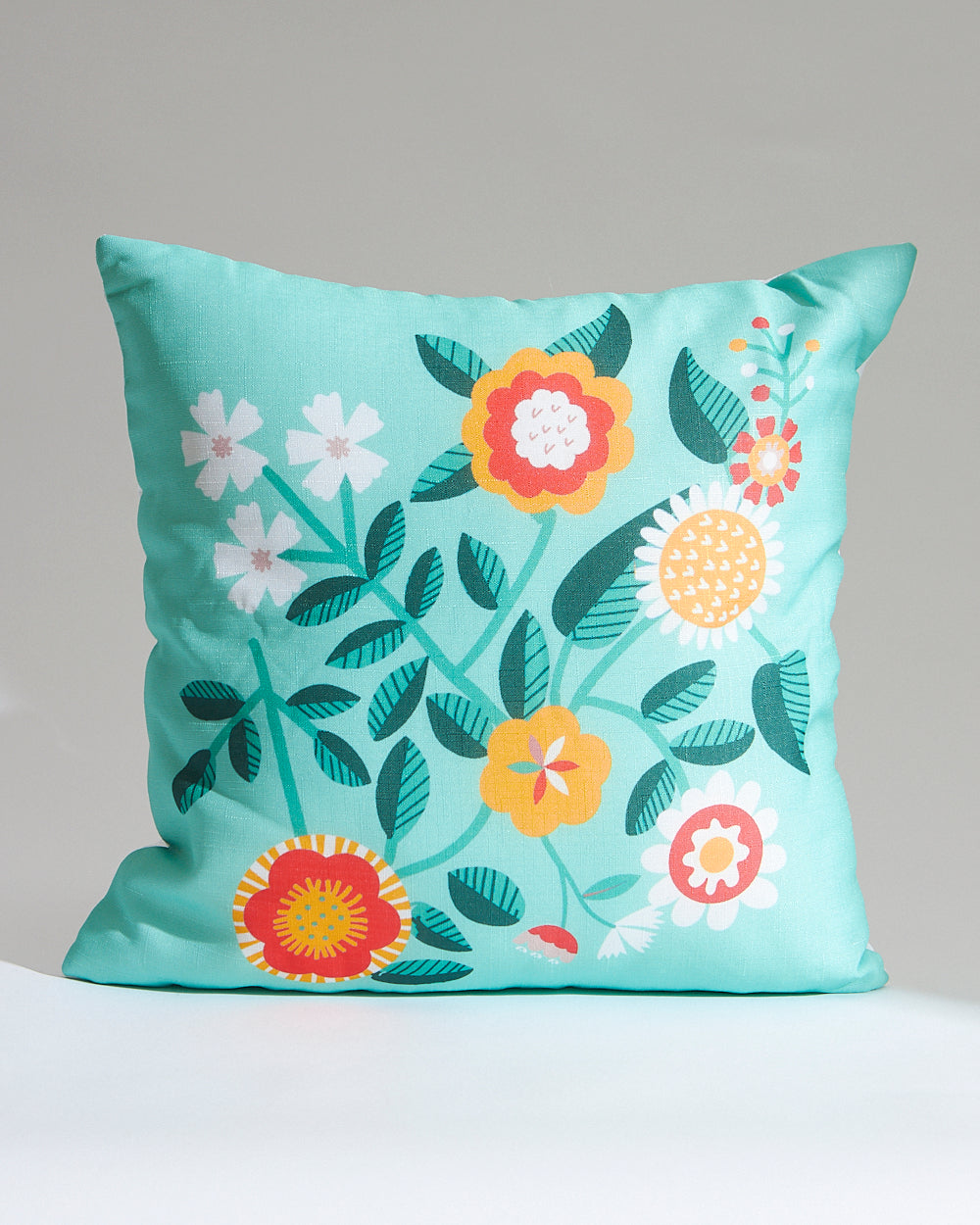 Teal by Chumbak | Floral Blush 16" Cushion Covers, Set of 5
