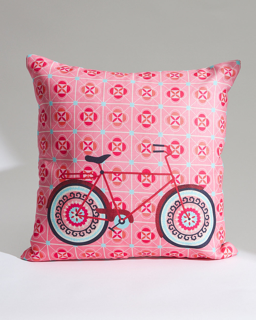 Teal by Chumbak | Suzani Bicycle 16" Cushion Covers , Set of 5