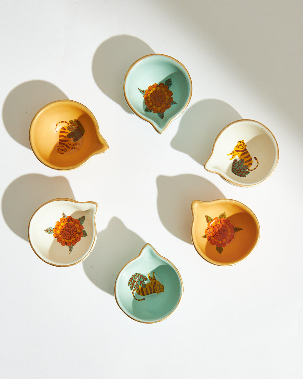 Marigold Diya Gift Box | Set of 6