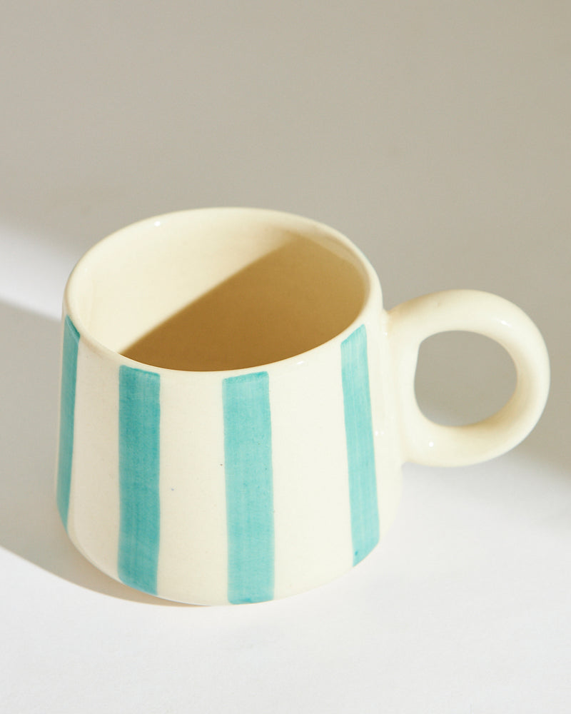 Essentials Love Stripes Mug -Green