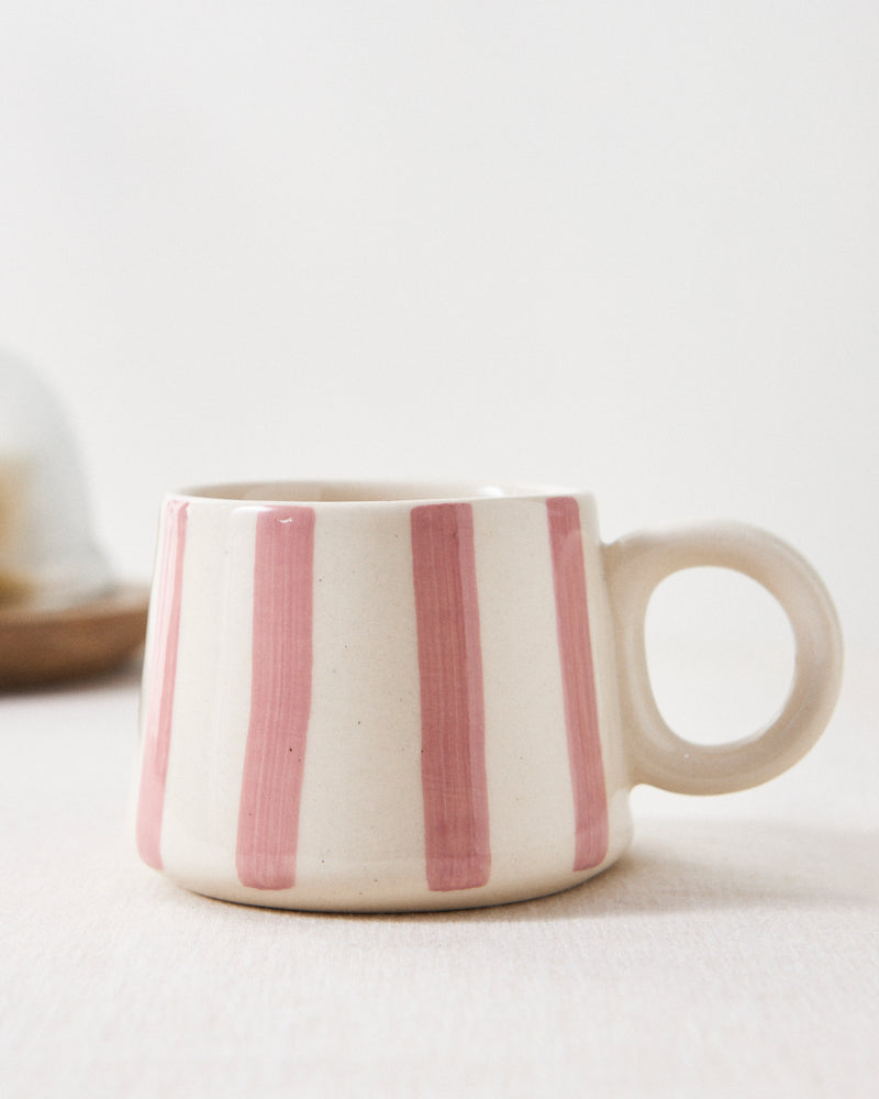 Essentials Love Stripes Mug - Pink