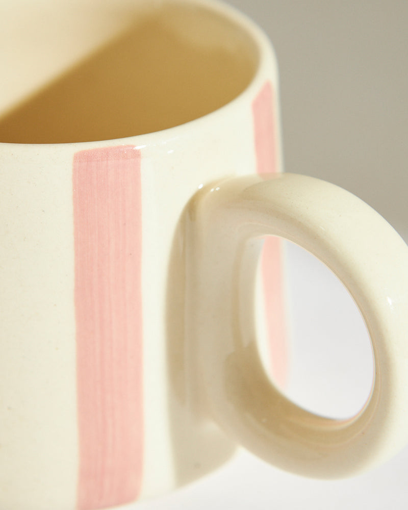 Essentials Love Stripes Mug - Pink