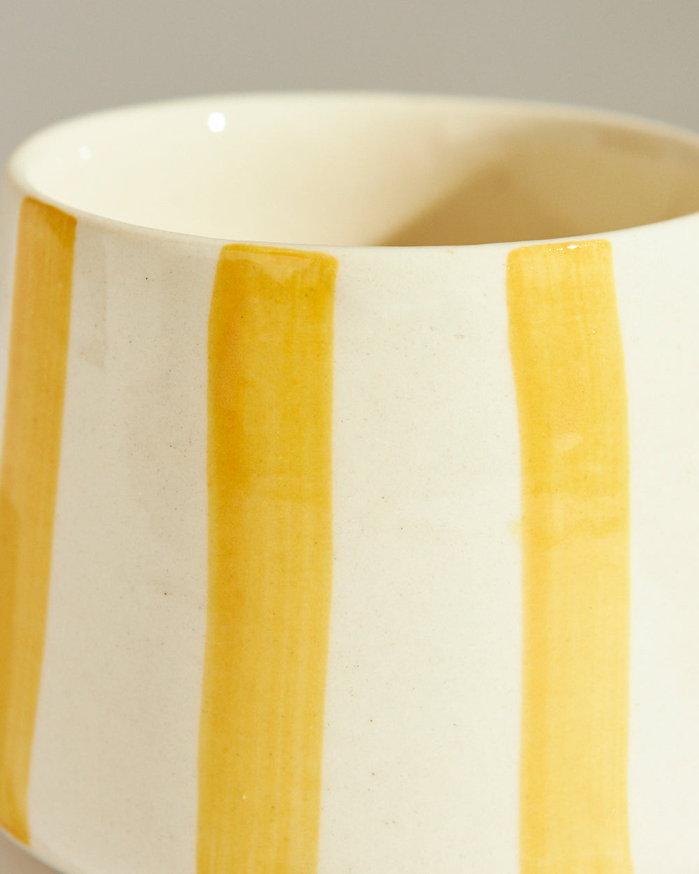 Essentials Love Stripes Mug- Yellow