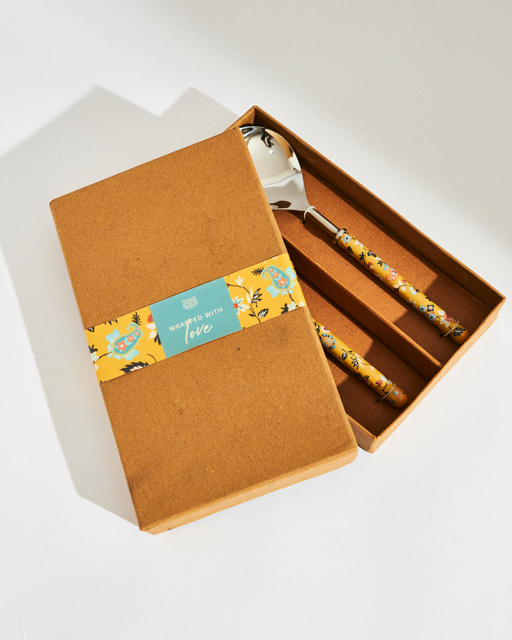 Pixel Paisley Serving Spoons Yellow(Set of 2)