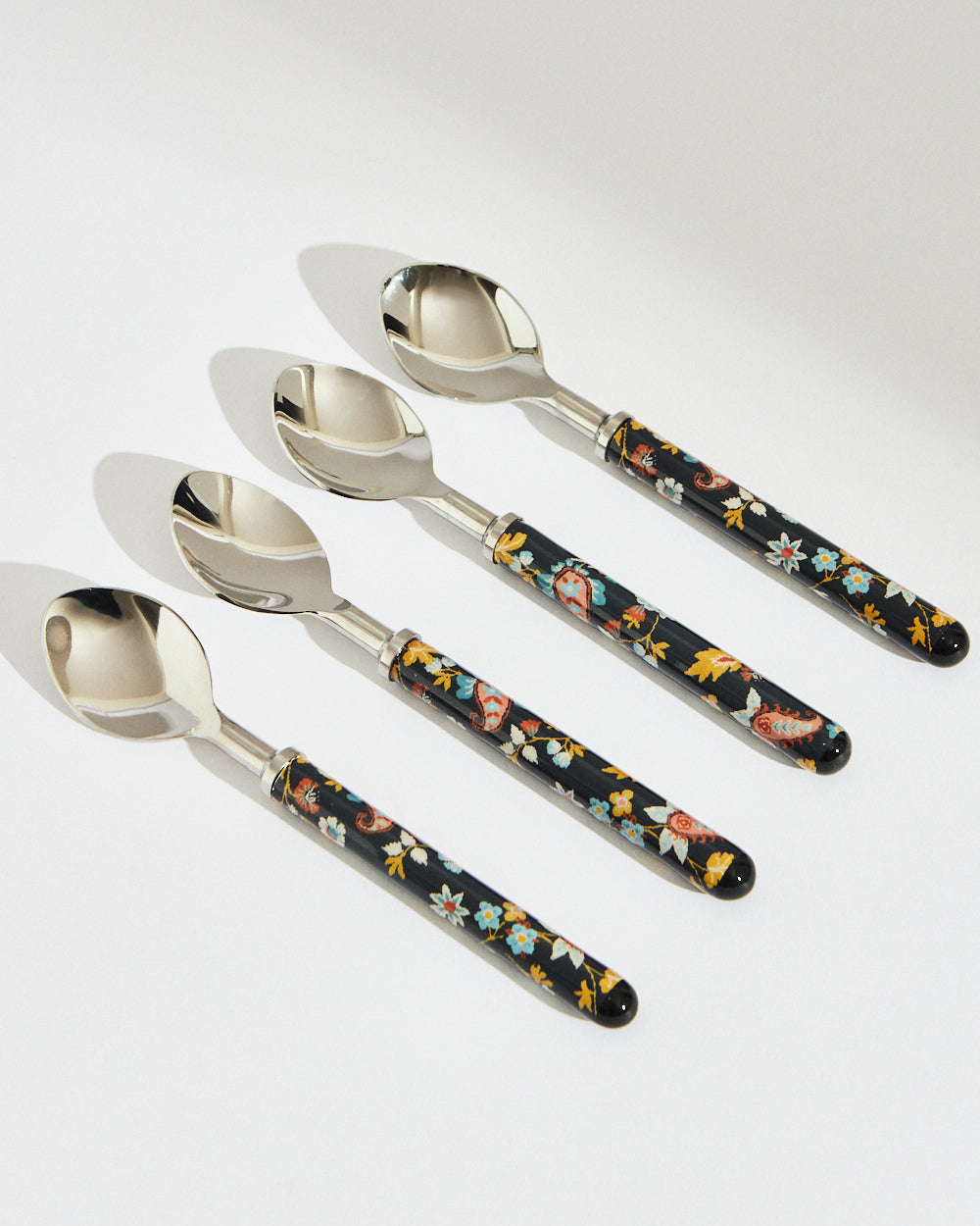 Pixel Paisley Tea Spoons
 Black (Set of 4)