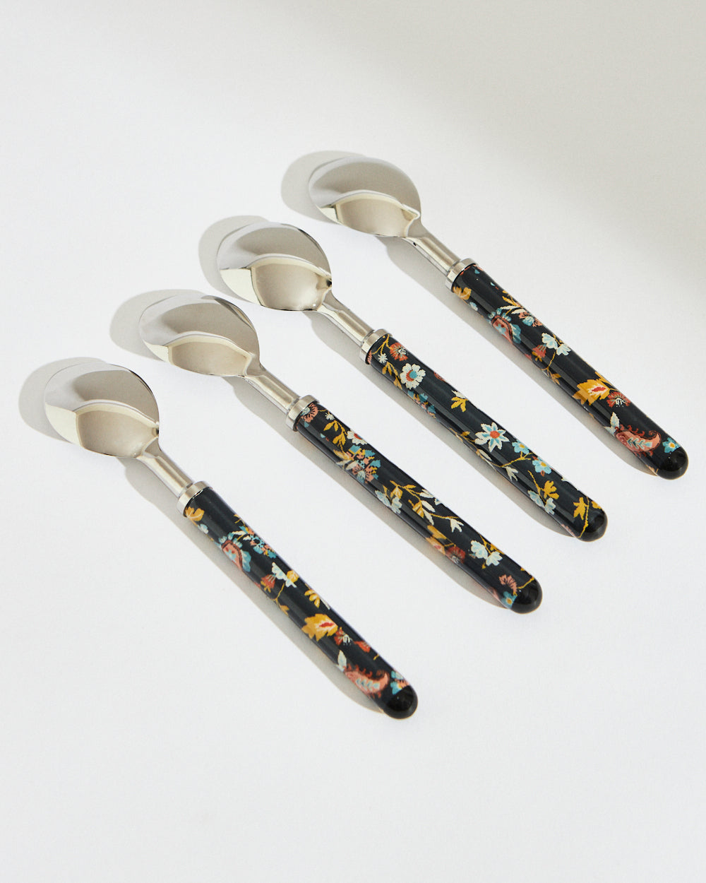 Pixel Paisley Tea Spoons
 Black (Set of 4)