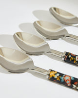 Pixel Paisley Meal Spoons Black ( Set of 4)