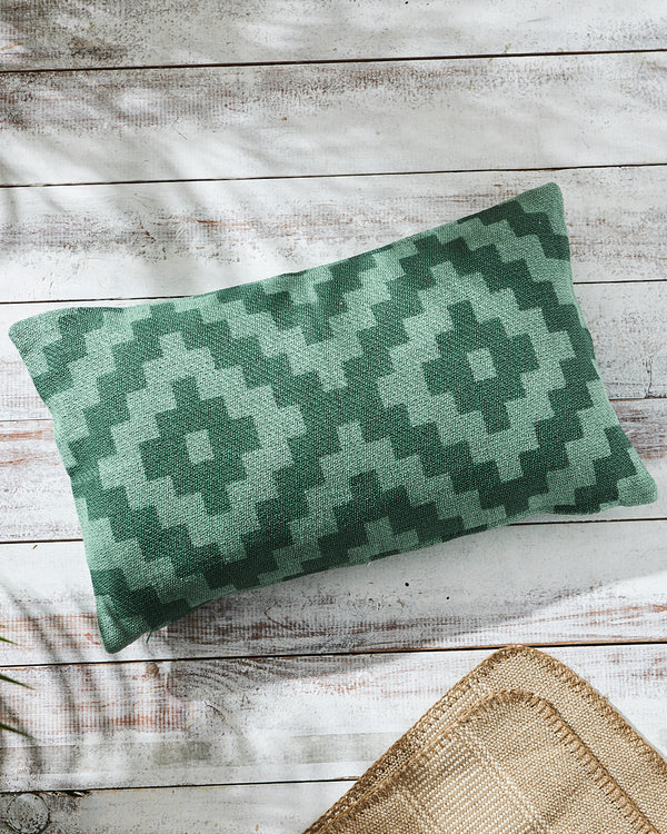 Essentials Aztec Cushion Cover, Green