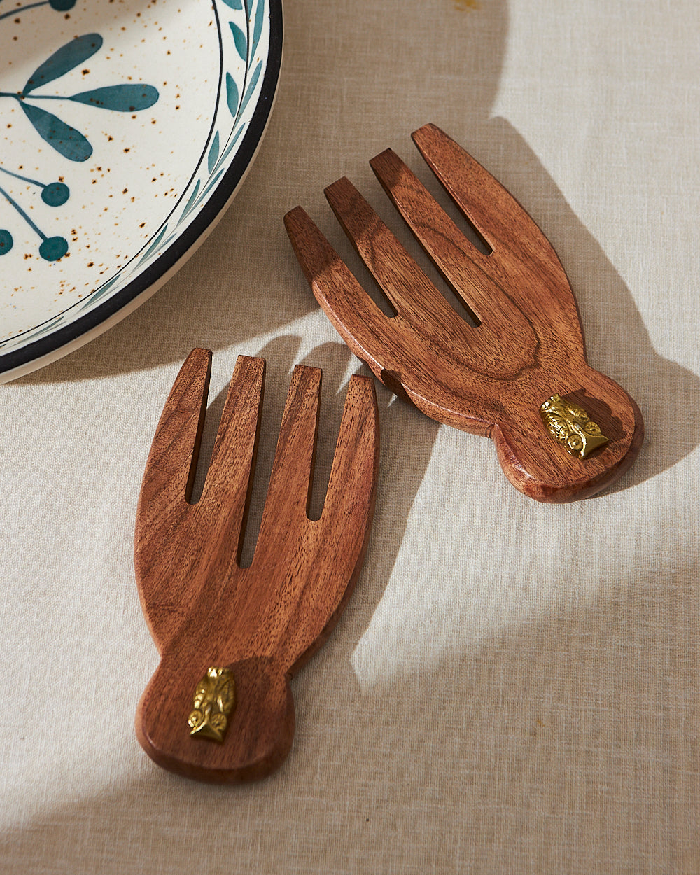 Classic Wooden Salad Servers - Set of 2