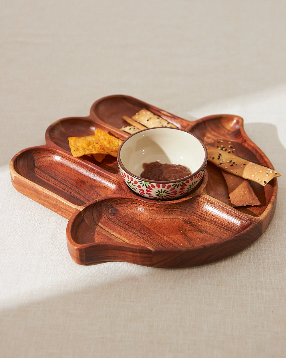 Hamsa Hand Chip & Dip Platter