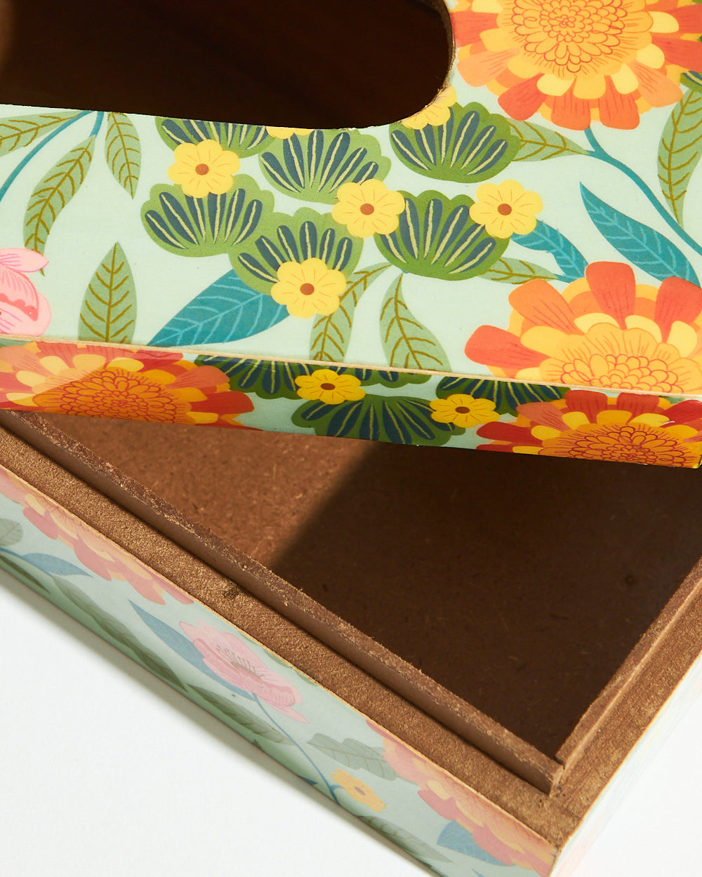 Marigold Tissue Box | Wood