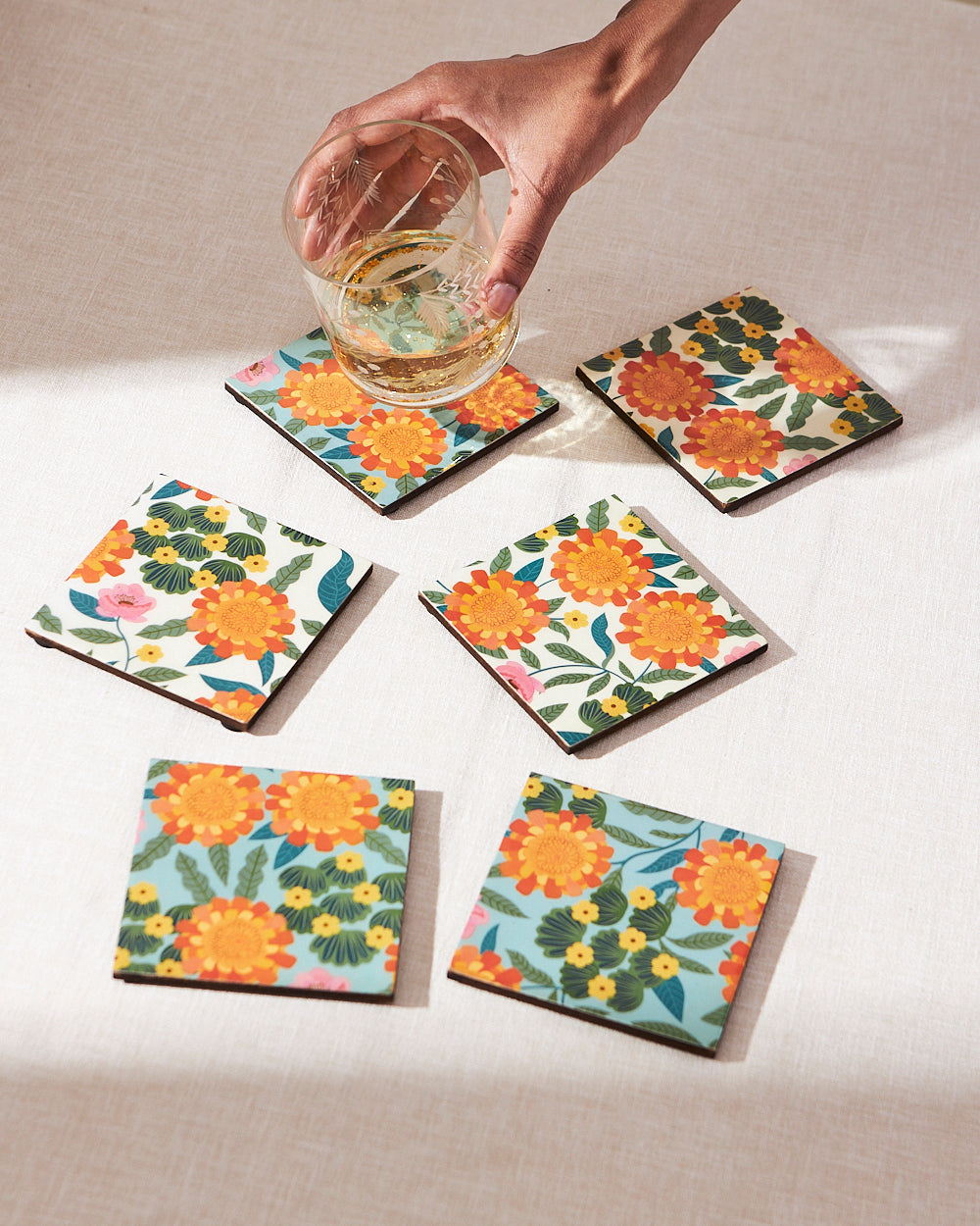 Marigold Coasters  (Set of 6)
