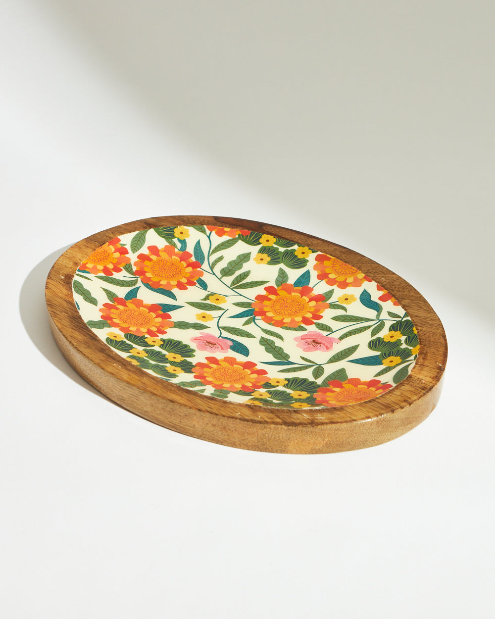 Marigold Oval Snack Platter | Wood