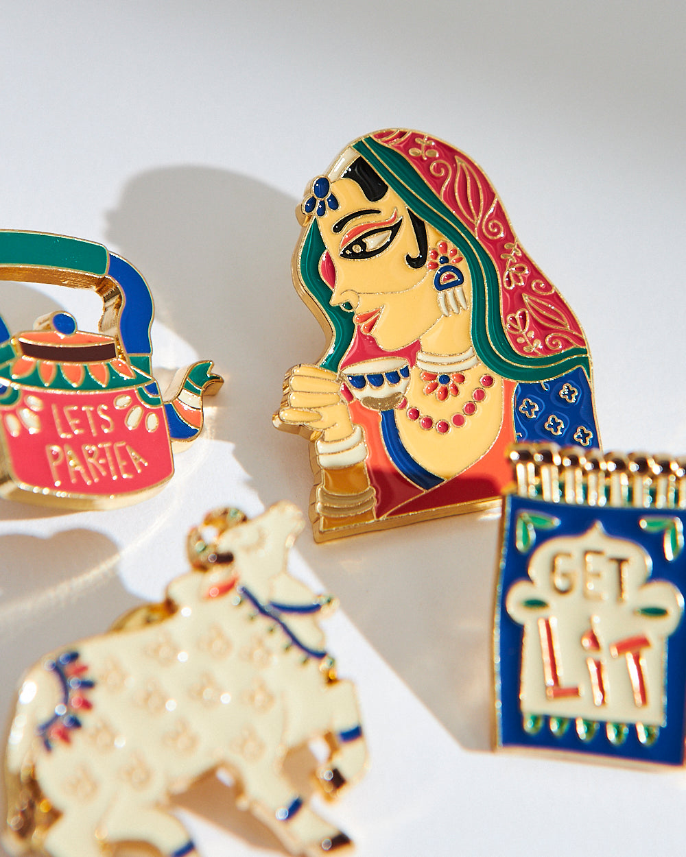 Desi Doodles Enamel Pin Set