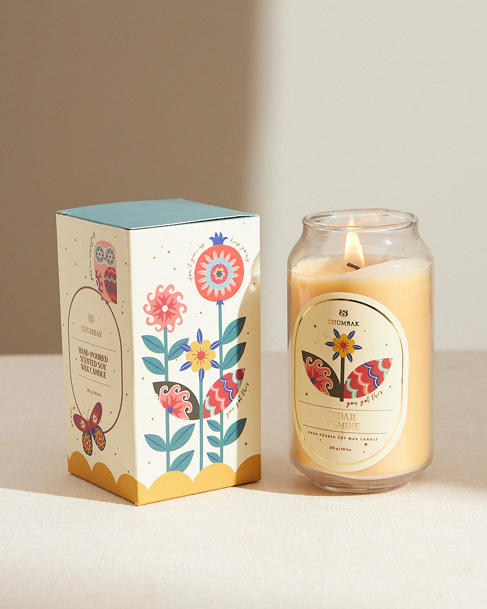 Cedar Jasmine Soy Wax Candle, 265g