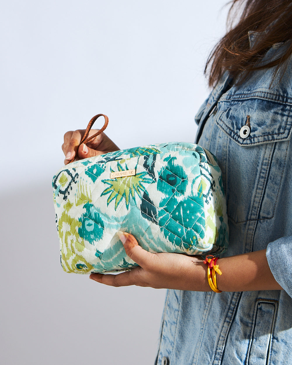 Tropical Ikat Quilted Pouch