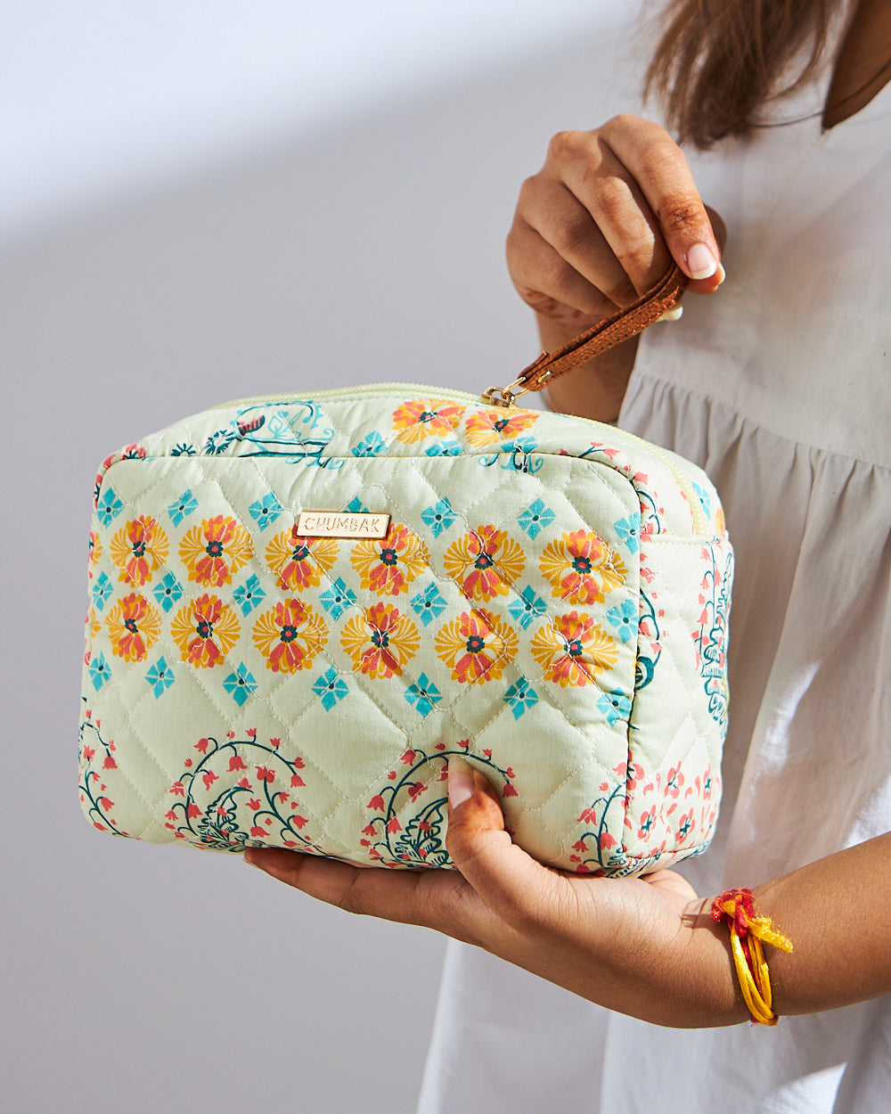 Paisley Flora Quilted Pouch