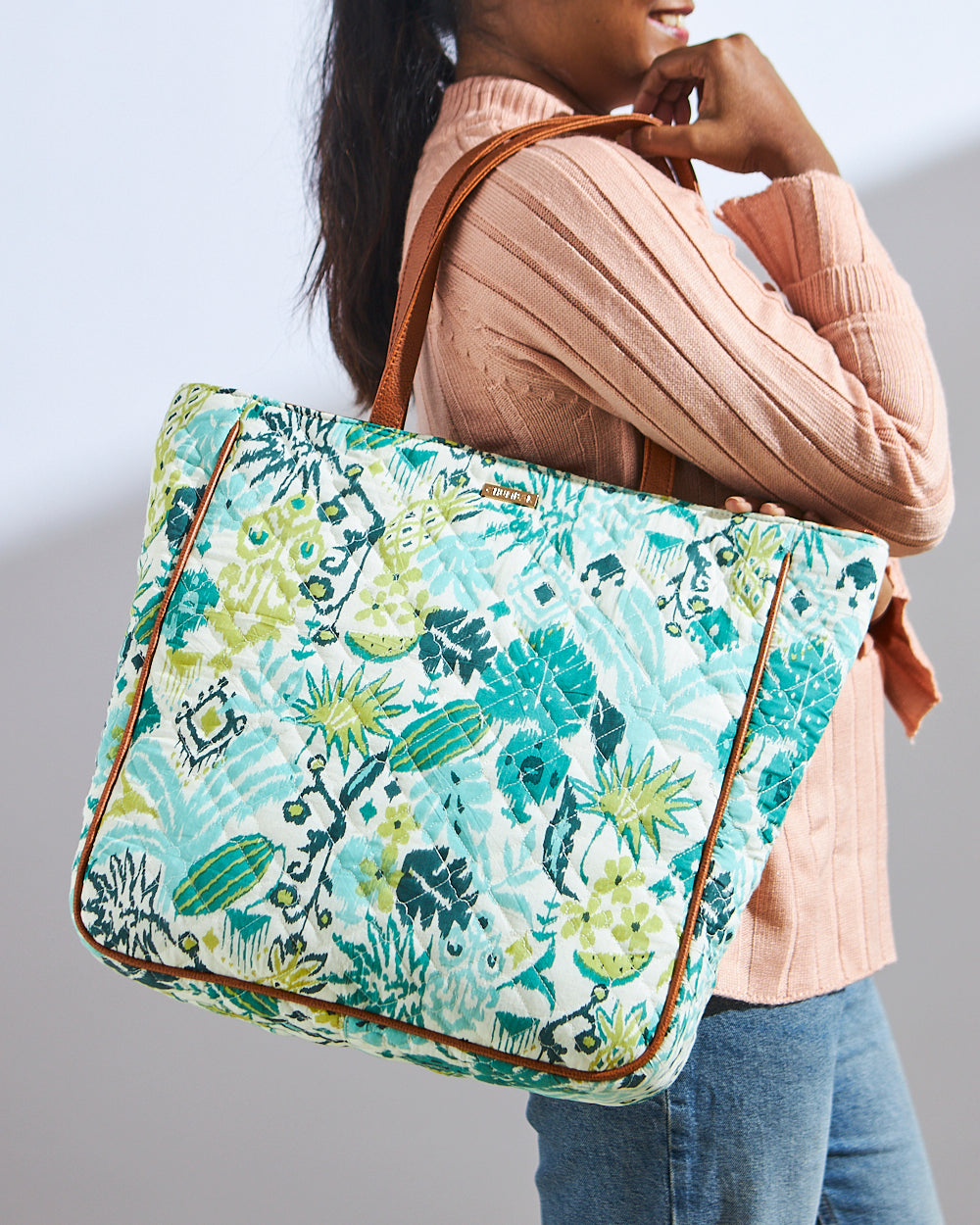 Paisley Flora Quilted Tote