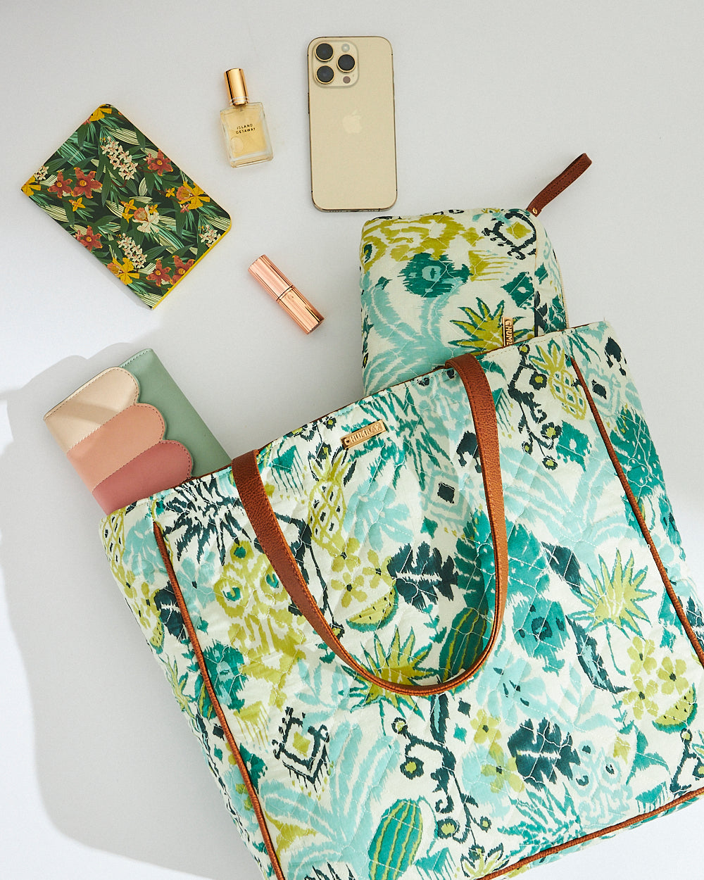 Paisley Flora Quilted Tote