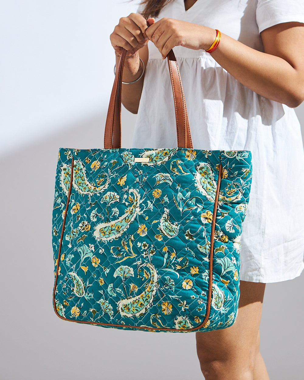 Paisley Bloom Quilted Tote