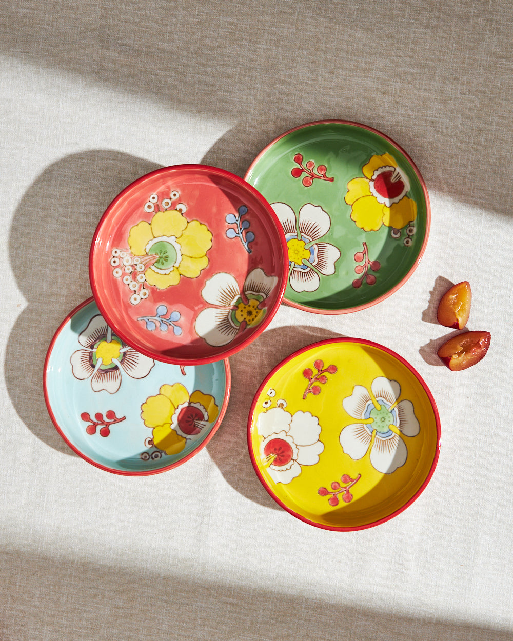 Hibiscus Bloom Snack Plates | Set of 4