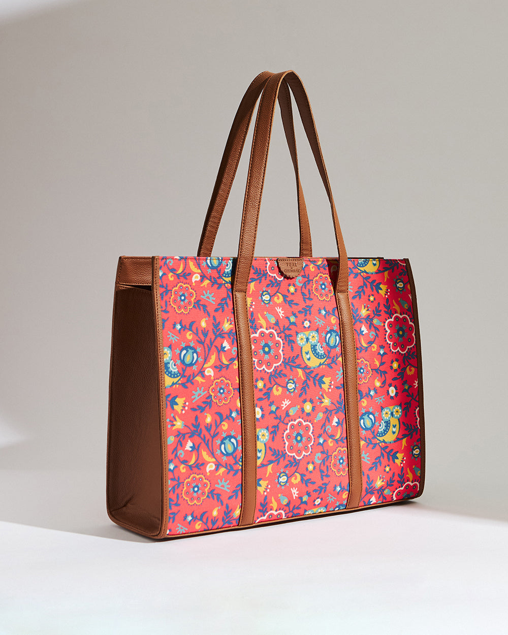 Teal by Chumbak Bukhara Blooms Canvas Tote