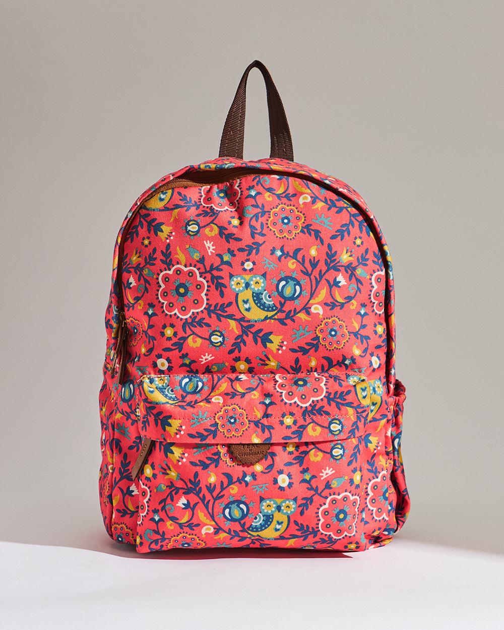 Teal by Chumbak Laptop Backpack | Printed Canvas PU and Polyester Lining