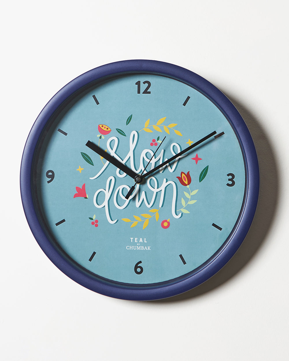 Teal by Chumbak Wall Clocks | 11 inch| Silent Sweep movement