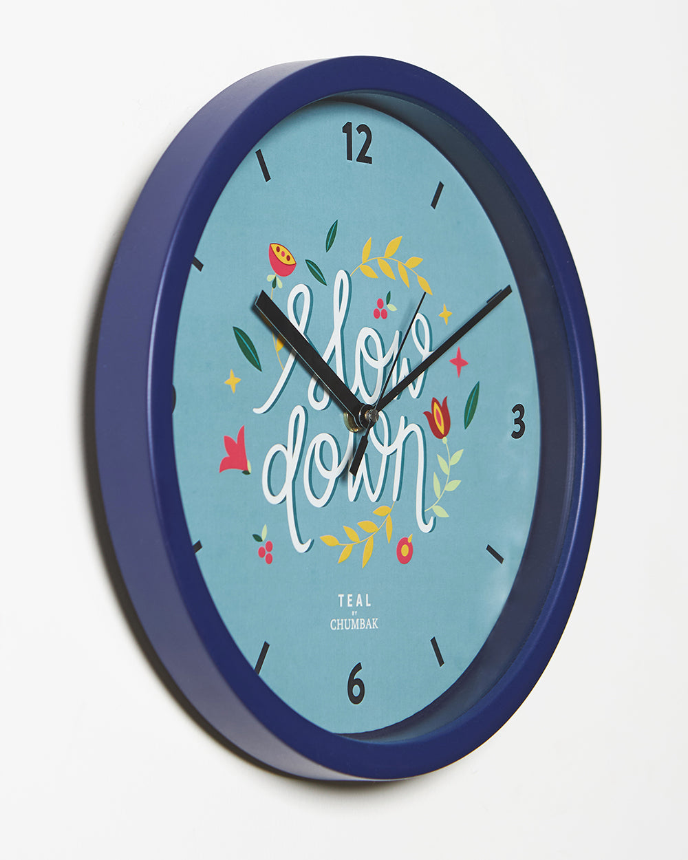 Teal by Chumbak Wall Clocks | 11 inch| Silent Sweep movement