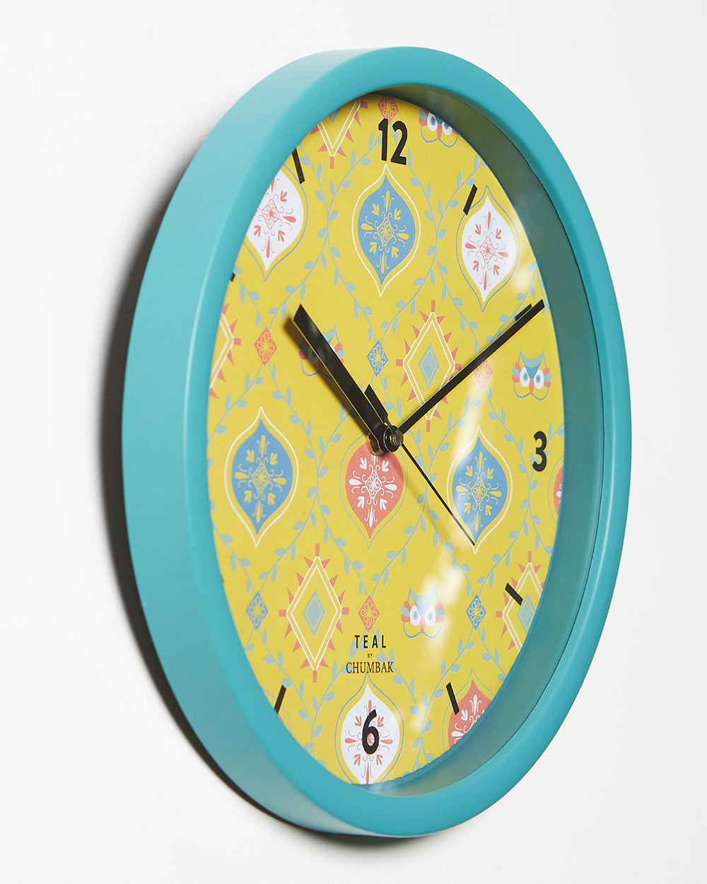 Teal by Chumbak Wall Clocks | 11 inch| Silent Sweep movement