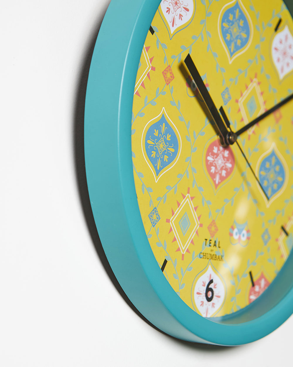 Teal by Chumbak Wall Clocks | 11 inch| Silent Sweep movement