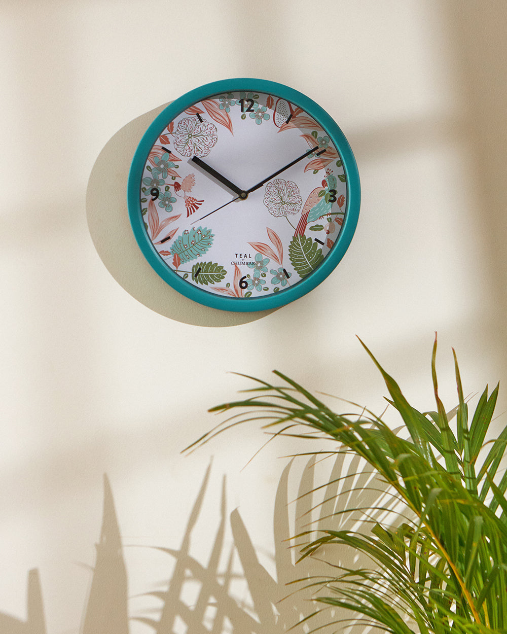 Teal by Chumbak Wall Clocks | 11 inch| Silent Sweep movement