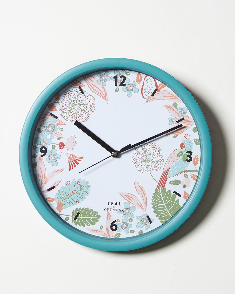 Teal by Chumbak Wall Clocks | 11 inch| Silent Sweep movement