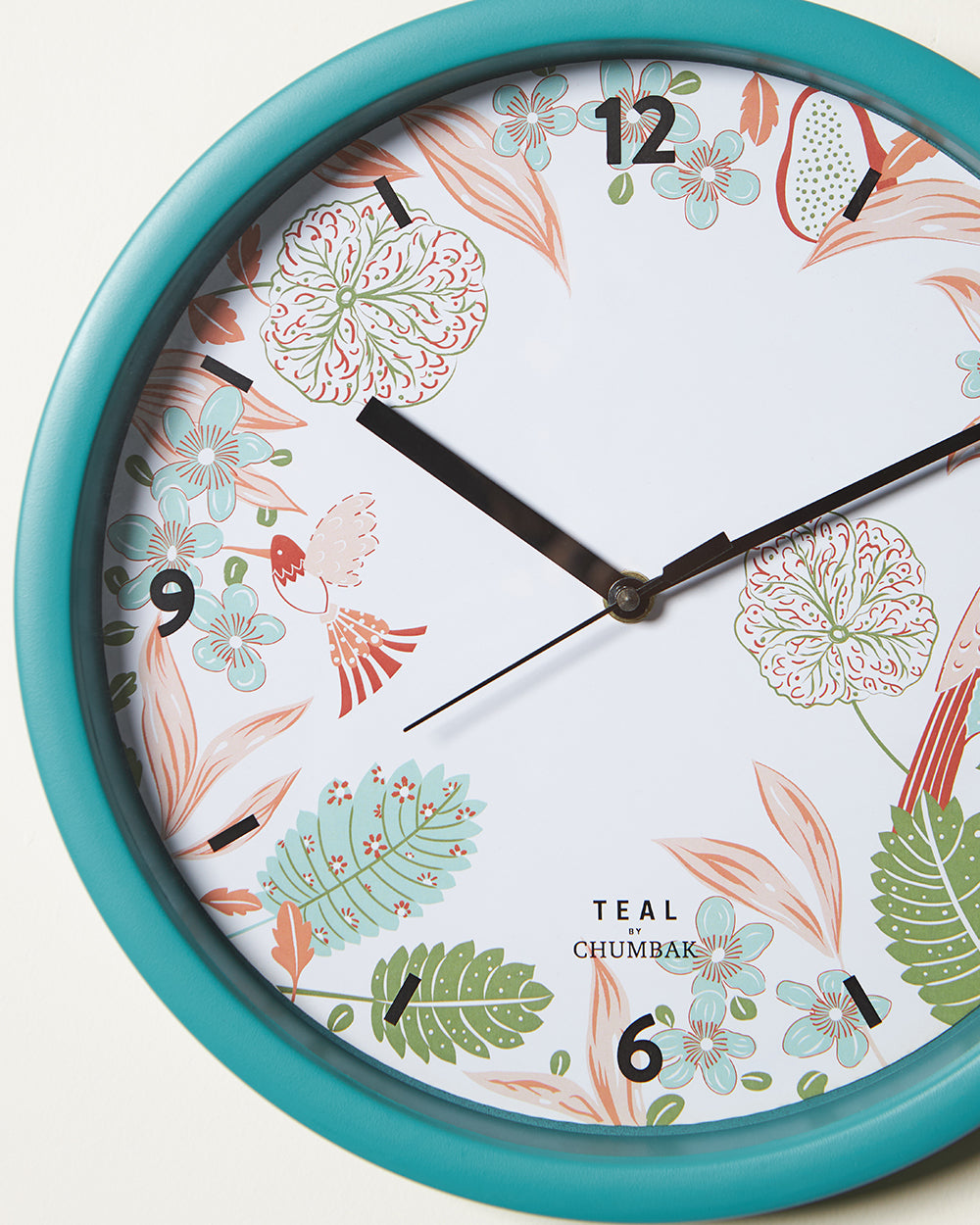 Teal by Chumbak Wall Clocks | 11 inch| Silent Sweep movement