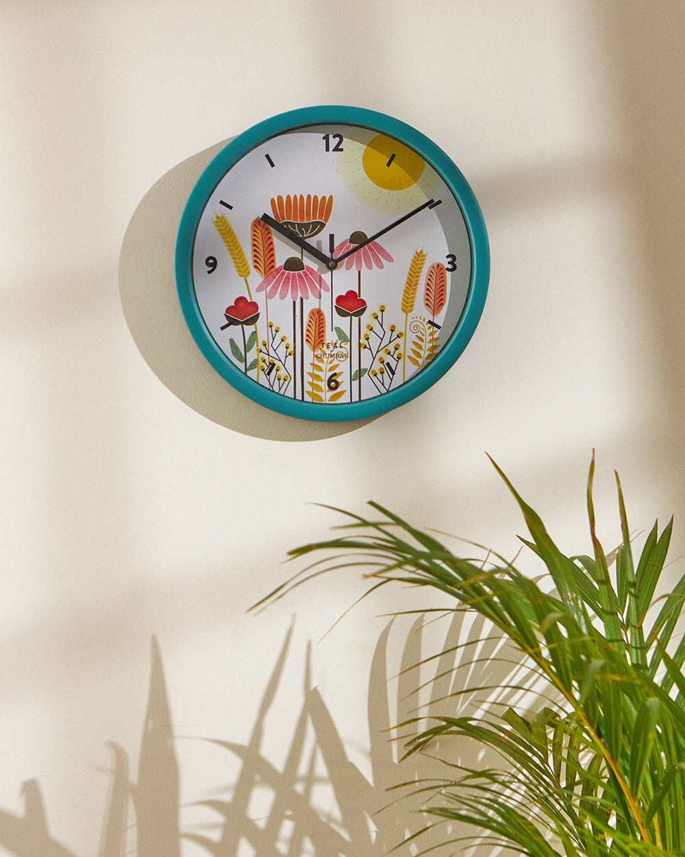 Teal by Chumbak Wall Clocks | 11 inch| Silent Sweep movement