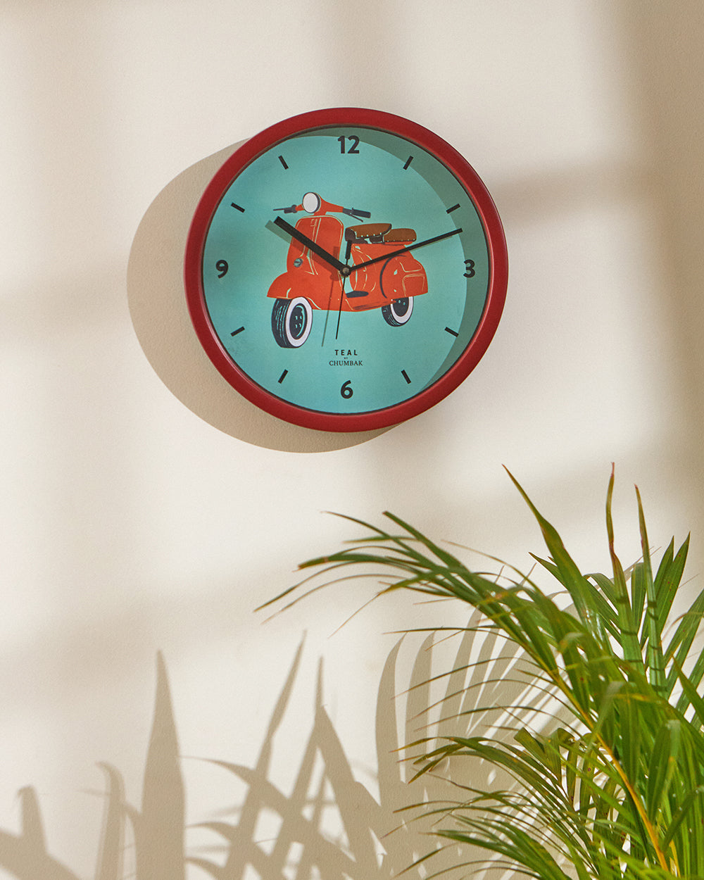 Teal by Chumbak Wall Clocks | 11 inch| Silent Sweep movement