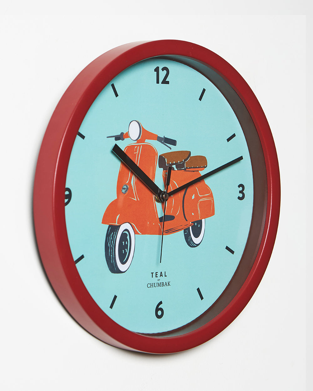 Teal by Chumbak Wall Clocks | 11 inch| Silent Sweep movement