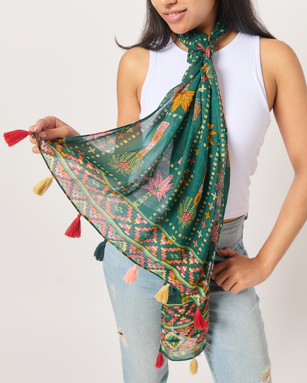 Palm Kilim Scarf | Digital Nomad