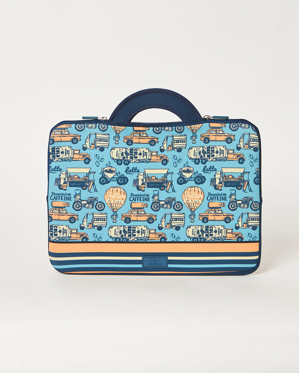 Teal by Chumbak Caffeine Hustle Laptop Sleeve, 15"