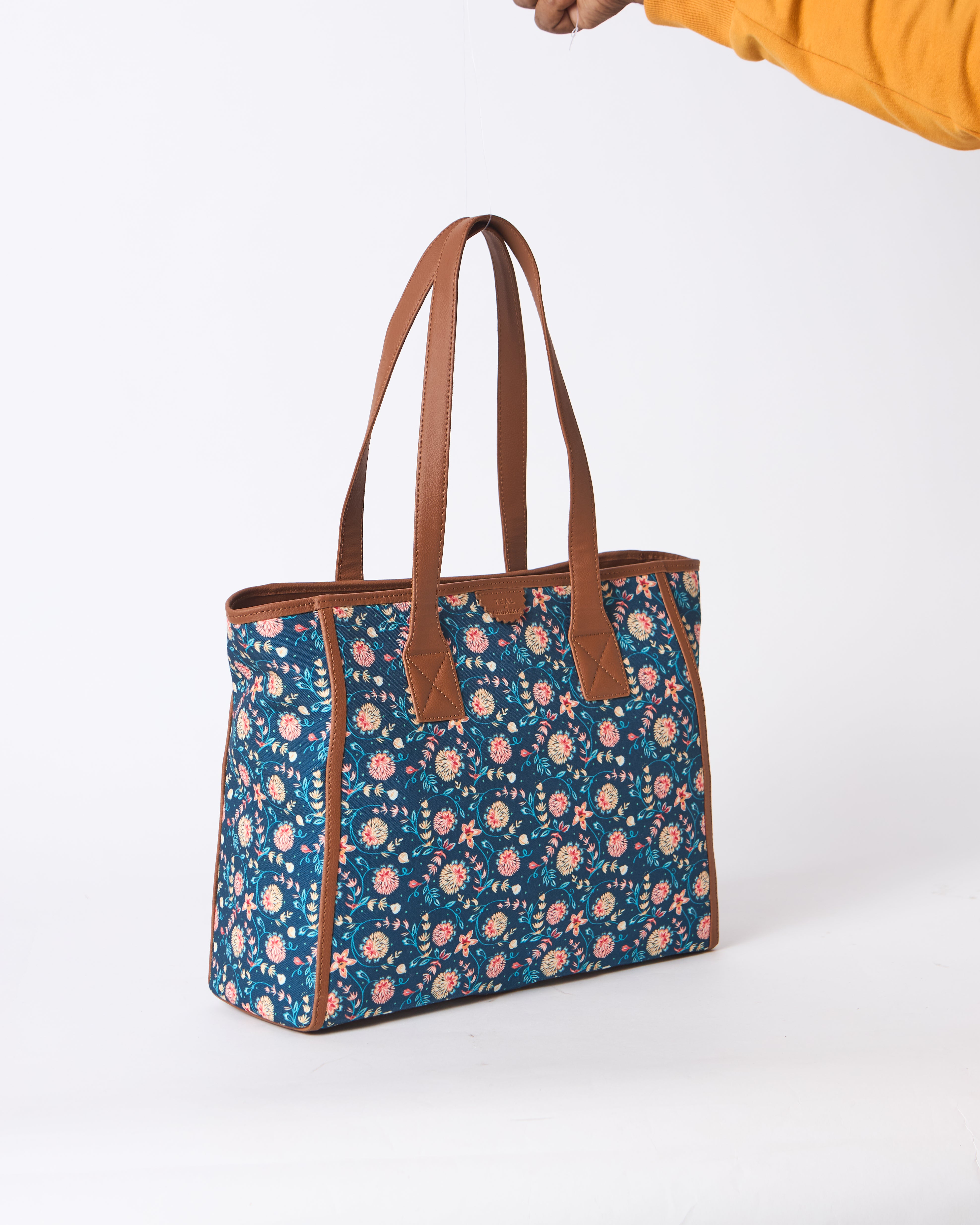 Teal by Chumbak Blue Bloom Everyday Tote