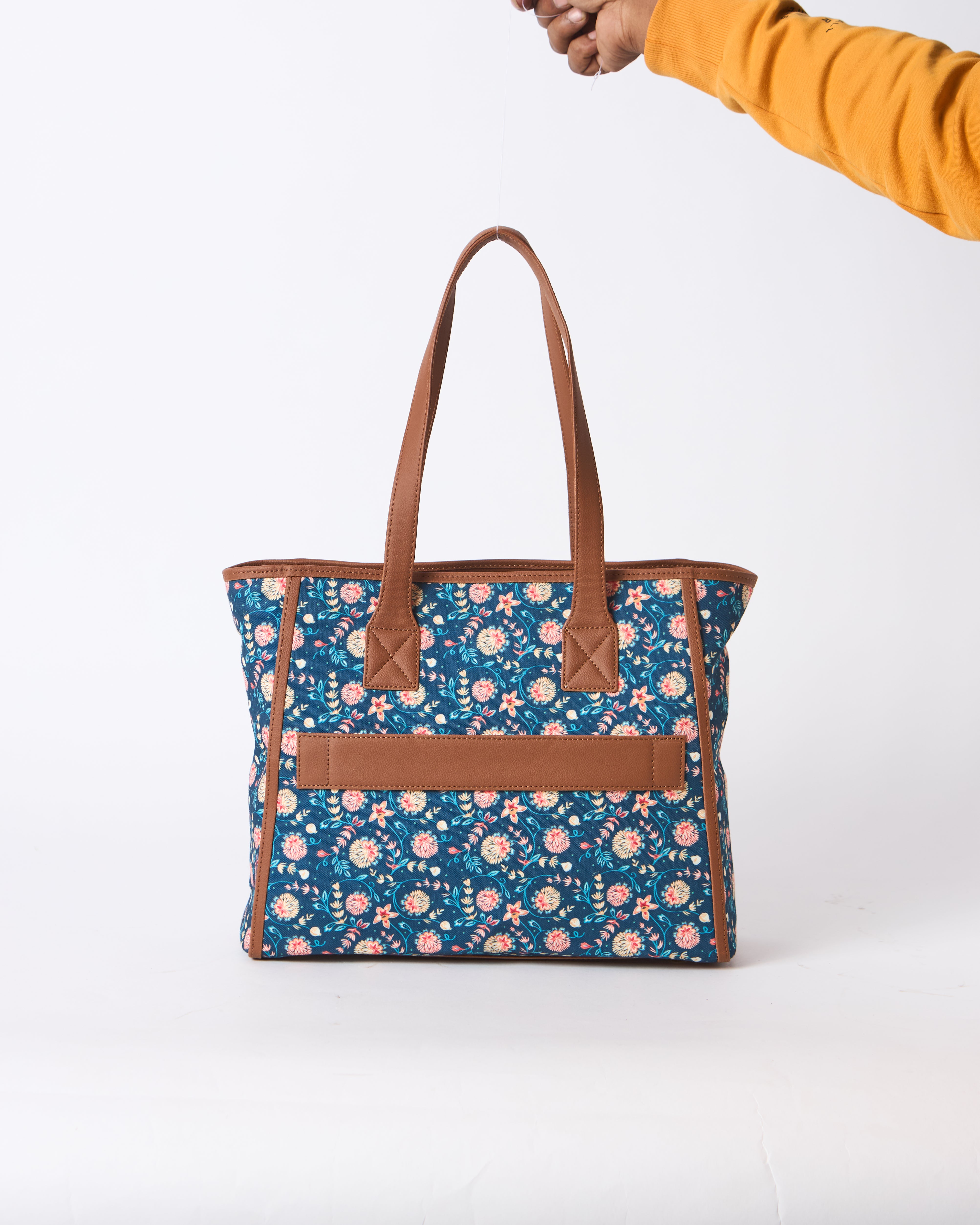 Teal by Chumbak Blue Bloom Everyday Tote
