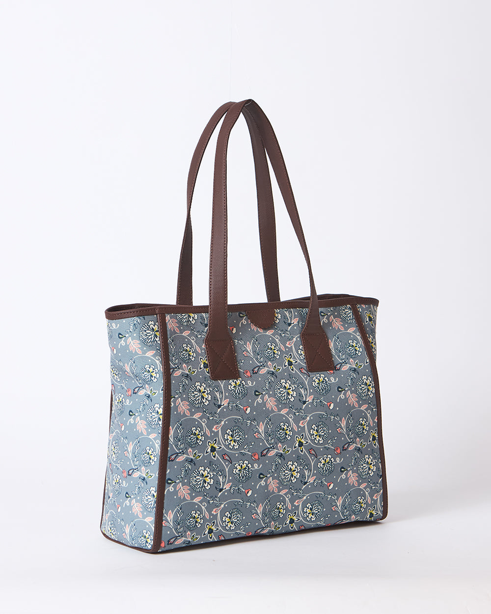 Teal by Chumbak Grey Bloom Everyday Tote